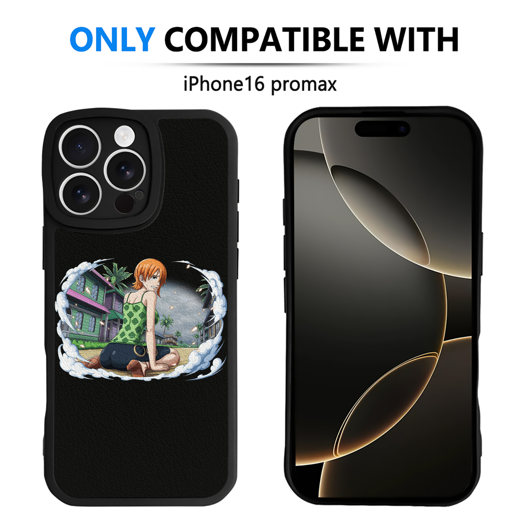 （画像用） ワンピース ナミ ONE PIECE Nami 【iPhone 16シリーズ対応】シリコンスマホケース（レザー調） 材質：シリコン